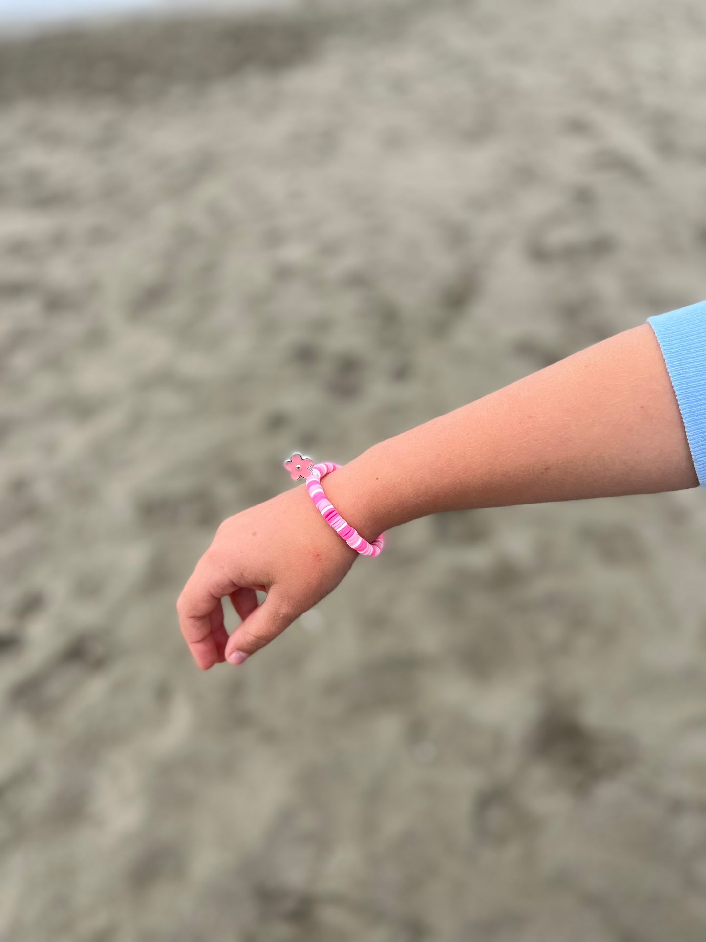 Pink Flower Bracelet