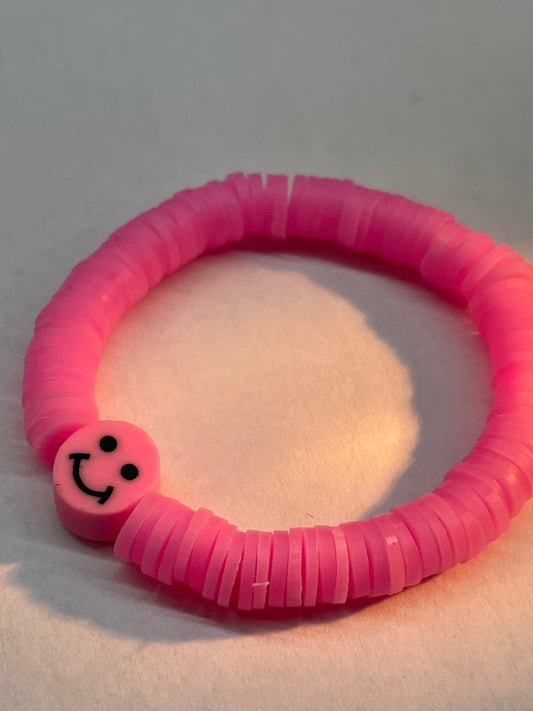 Pink Smiley Bracelet